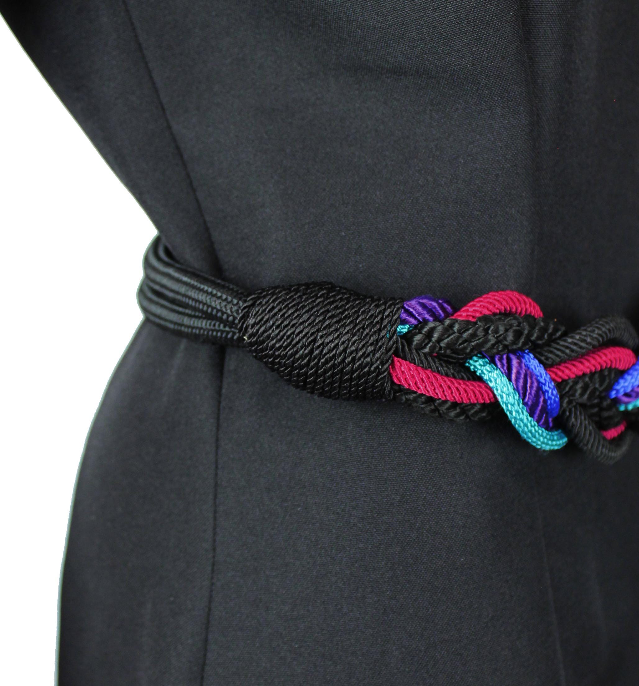 Vintage 80s Rope Belt 29-37