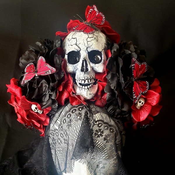 Day Of The Dead Bow Tie Costume Accessory main image 1