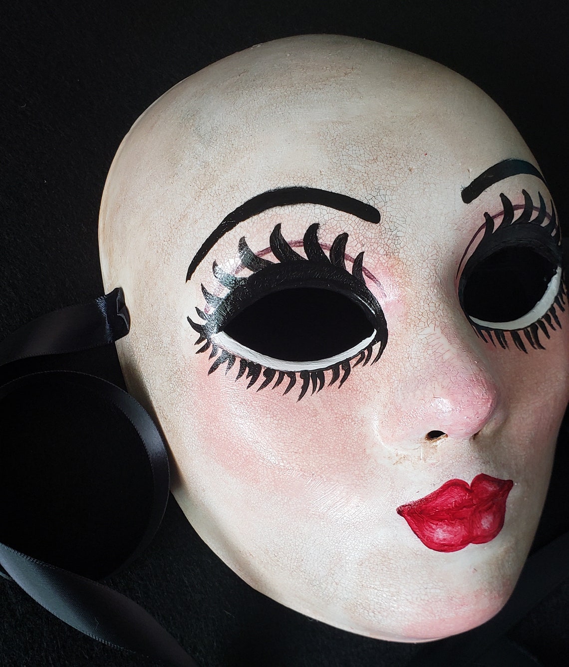 Autumn Babydoll Mask Fullfaced Haute Couture Porcelain Mask Etsy