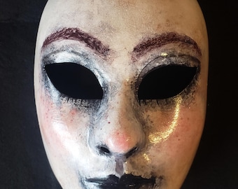 Creepy Doll Mask, Fullfaced Haute Couture Porcelain Mask, Horror Doll, Boy Doll Mask, Doll Costume, Babydoll Costume Mask, Halloween Doll
