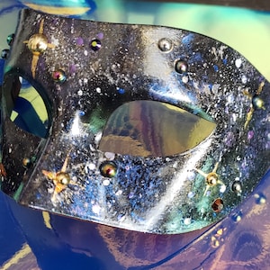 Infinite Galaxies Mask, Womens Costume Mask, Mens Costume Mask, Space Mask, Stars Mask, Celestial Costume Mask, Celestial Stars Universe Art