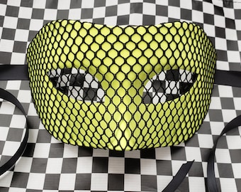 New Wave 80s Inspired Mask, 80s Costume,  Pop Mask, Sexy Erotic Mask, MTV Gen X Mask, Stranger Things Costume Mask, Neon Rave Bright Mask
