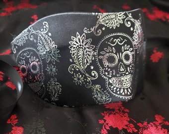 Skull Shine Hidden Eyes Maske, Hidden Illusion Maske, erotische Kostüm Maske, Tag der Toten Maske, Dia de los Muertos Maske, Sugar Skull Kostüm
