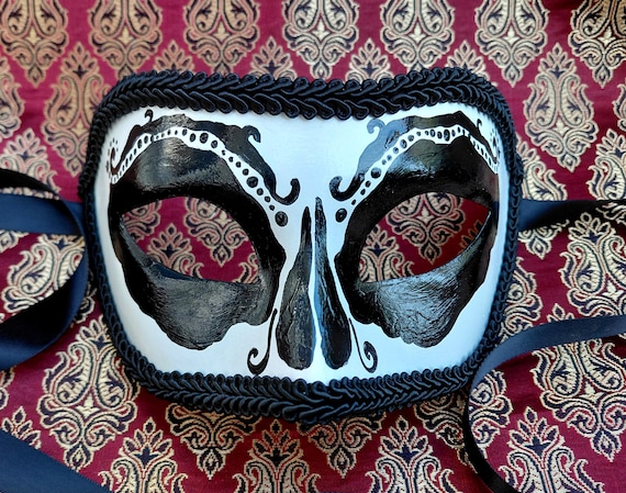 El Muerto Mask, Day of the Dead Mask, Dia de los Muertos, Mens Costume Mask, Masquerade Mask for Men, Day of the Dead Men's Costume Mask