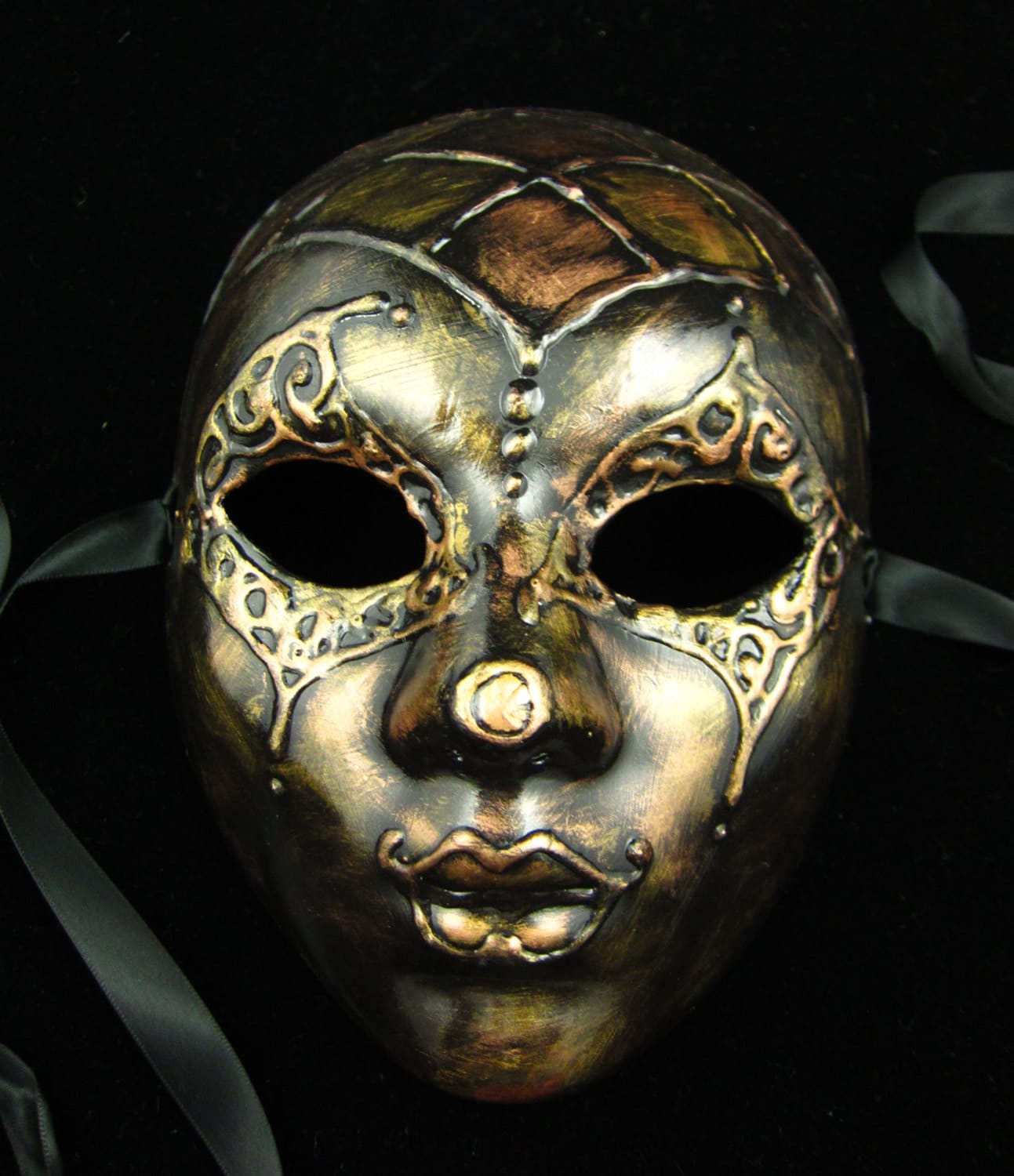 Riveted Mask Full Faced Harlequin Style Mask With Various Etsy