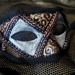 Diesel Mens Masquerade Mask, Men&#39;s Costume Mask, Venetian Mask, Men&#39;s Black Mask, Costume Mask Metal, Men&#39;s Party Mask, Metallic Mask Men