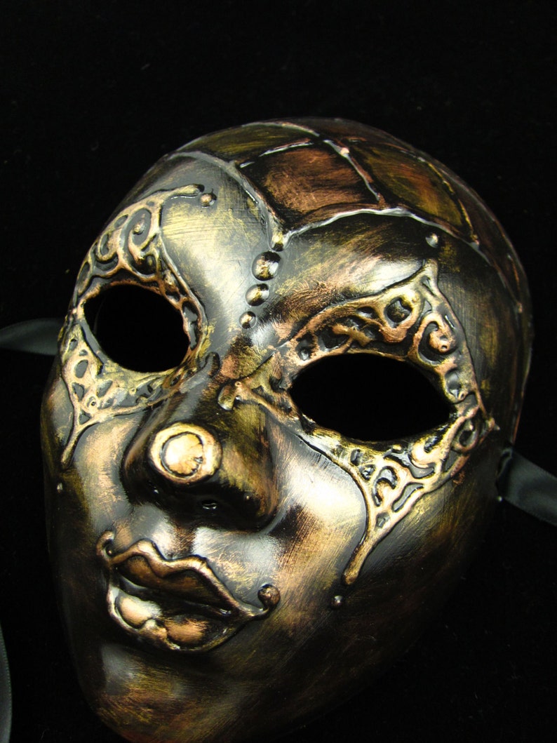 Riveted Mask Full Faced Harlequin Style Mask With Various - Etsy