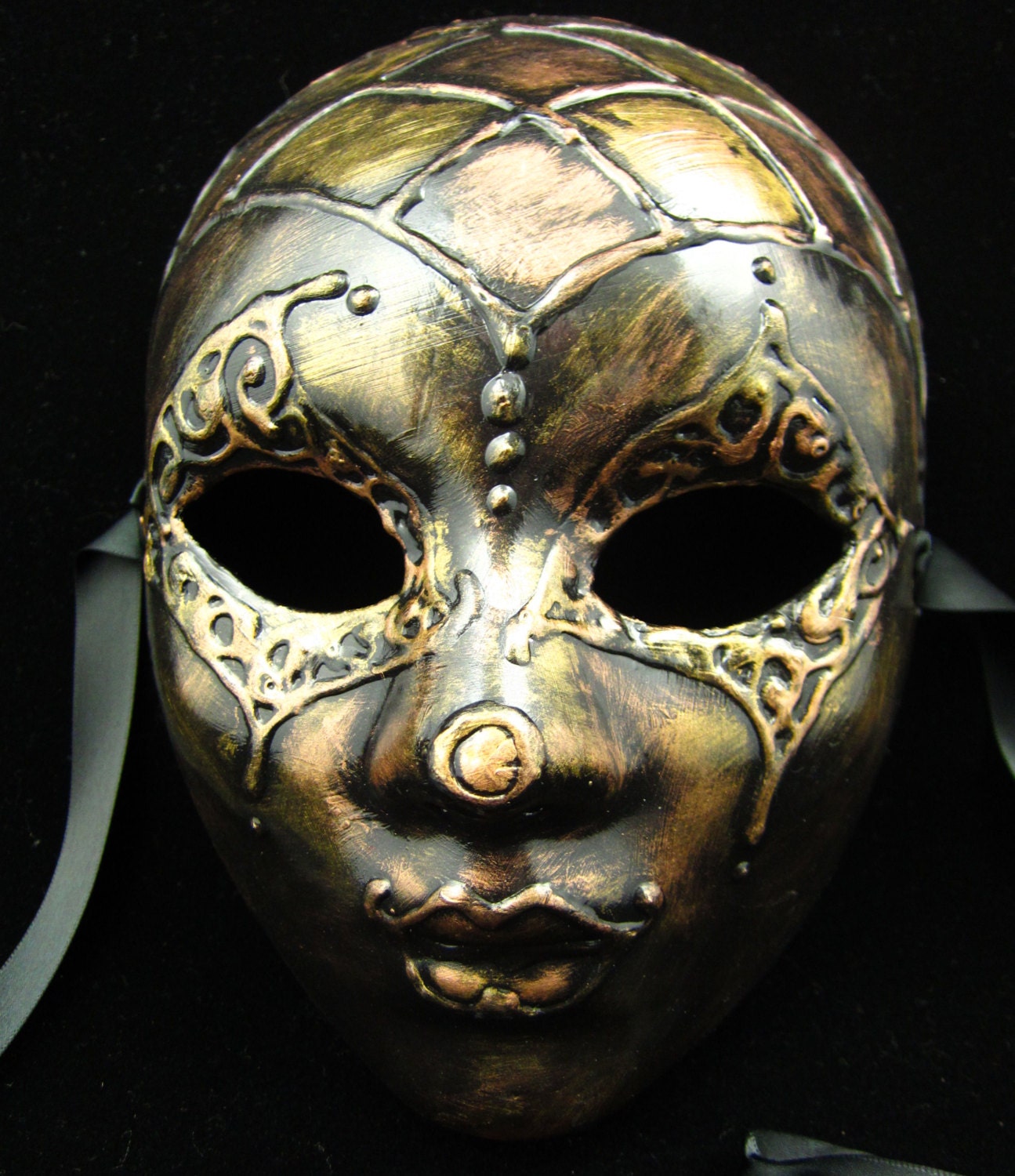 Riveted Mask Full Faced Harlequin Style Mask With Various - Etsy