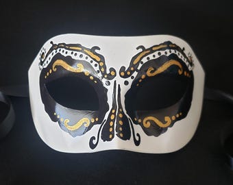 El Hombre Brillante Mask, Day of the Dead Mask, Dia de los Muertos, Mens Costume Mask, Masquerade Mask, Day of the Dead Men's Costume Mask