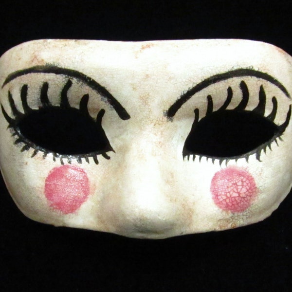 Masque Dollface, Masque de poupée en porcelaine faux, Costume de poupée, Masque de mascarade pour femmes, Masque de poupée, Costume de poupée pour femmes, Masque d’horreur, Poupée d’horreur