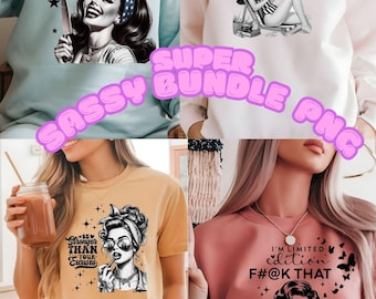Retro Housewife PNG Bundle: Sarcastic Clipart Designs (Digital Download)