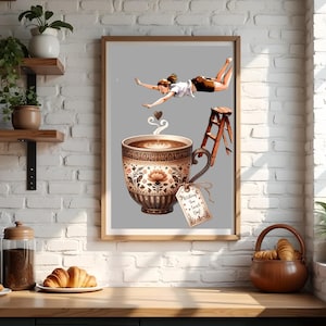 Hora do café. Arte de pôster de café, arte de parede de cafeteria, café retrô, pôster de expresso, carimbo de xícara de café, placa de cafeteria