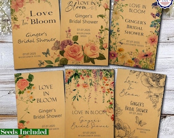 Custom Wildflower Seed Packets - Bridal Shower Favors