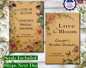 RUSH Bridal Shower Favors Wildflower Seed Packets Favors in Bulk, Rustic  Future Mrs Favors, Let Love Grow, Fall Winter Bridal Shower Favors