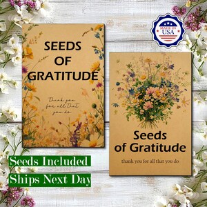 Wildflower Seed Packets, Rustic Thank You Favors, Gratitude Gifts