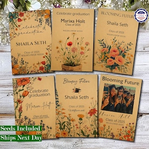 Blooming Future/Graduation Seed Packets/Graduation Party Favor for Guests/Class of 2025/Senior 2025 Grad Party Wildflower Seed Packet Favors