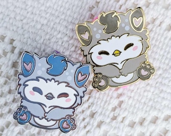 Kawaii Chibi Owl Bear Enamel Pins