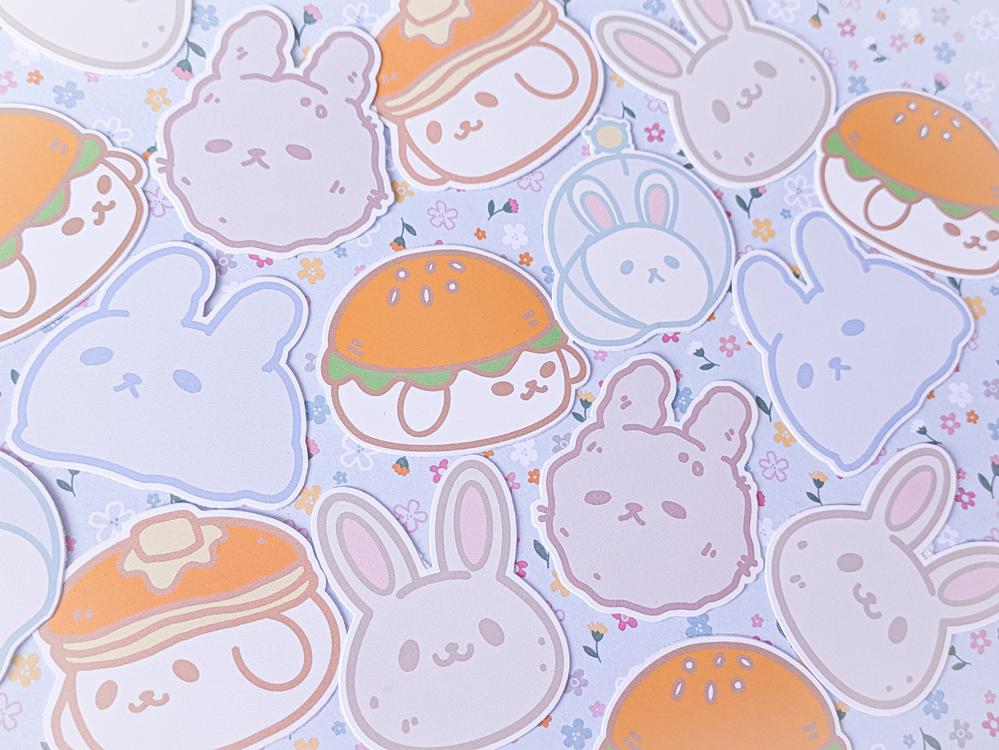 OMORI inspired bunny vinyl stickers