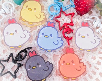 Stardew Valley Inspired Chibi Chicken Acrylic Charms