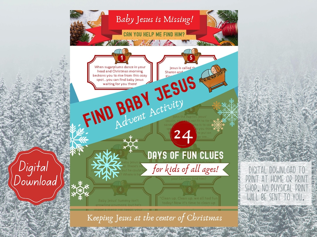 Find Baby Jesus Christmas Printable - Elf on the Shelf Christian ...
