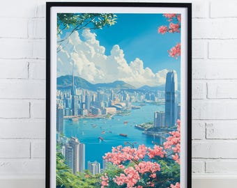 都市風景 アートプリント アートプリント -E Crosswind Ave- (夏のポスター、日本風、都市景観