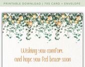 JW Get Well Card Printable | Eucalyptus Design | PDF Digital Download