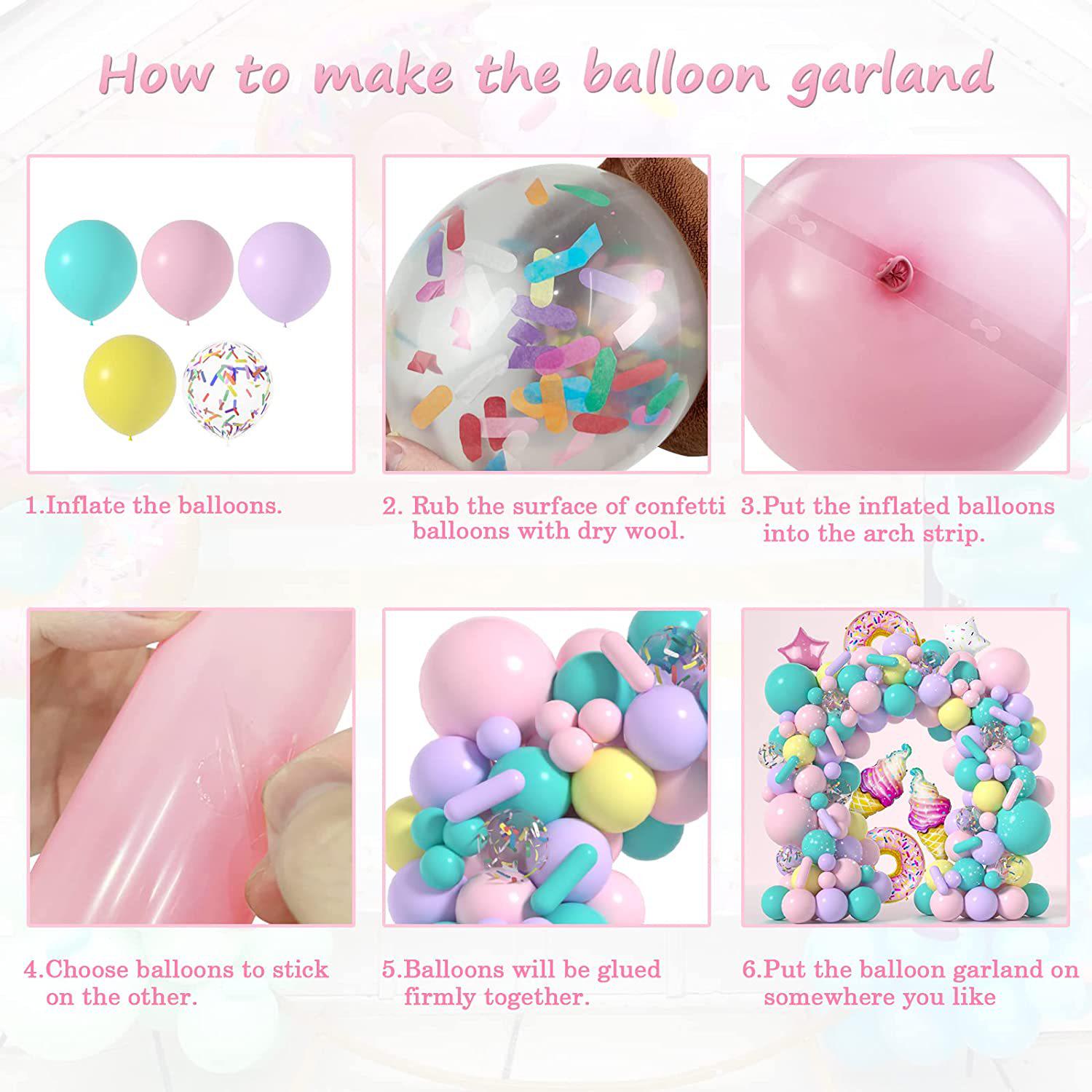 Ice Cream Party Balloon Garland Kit by YoYopartyshop