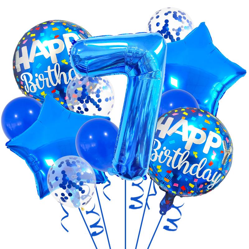 Blue Star Birthday Balloon Riser Set, Birthday Party, Party Decoration ...
