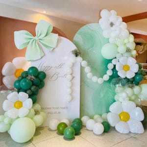 Kit arco di palloncini Daisy Green, set ghirlanda di palloncini, festa di compleanno, matrimonio, addio al nubilato, baby shower, decorazioni per feste, sfondi fotografici
