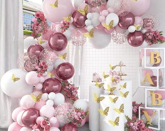Purple Balloon Arch Kit Butterfly Baby Shower Decorations For Girl - View #6