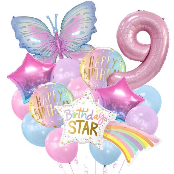 7-teiliges Schmetterling Folienballon Set – Bunte Deko Für Geburtstag, Feen-Party & Mädchenfeier