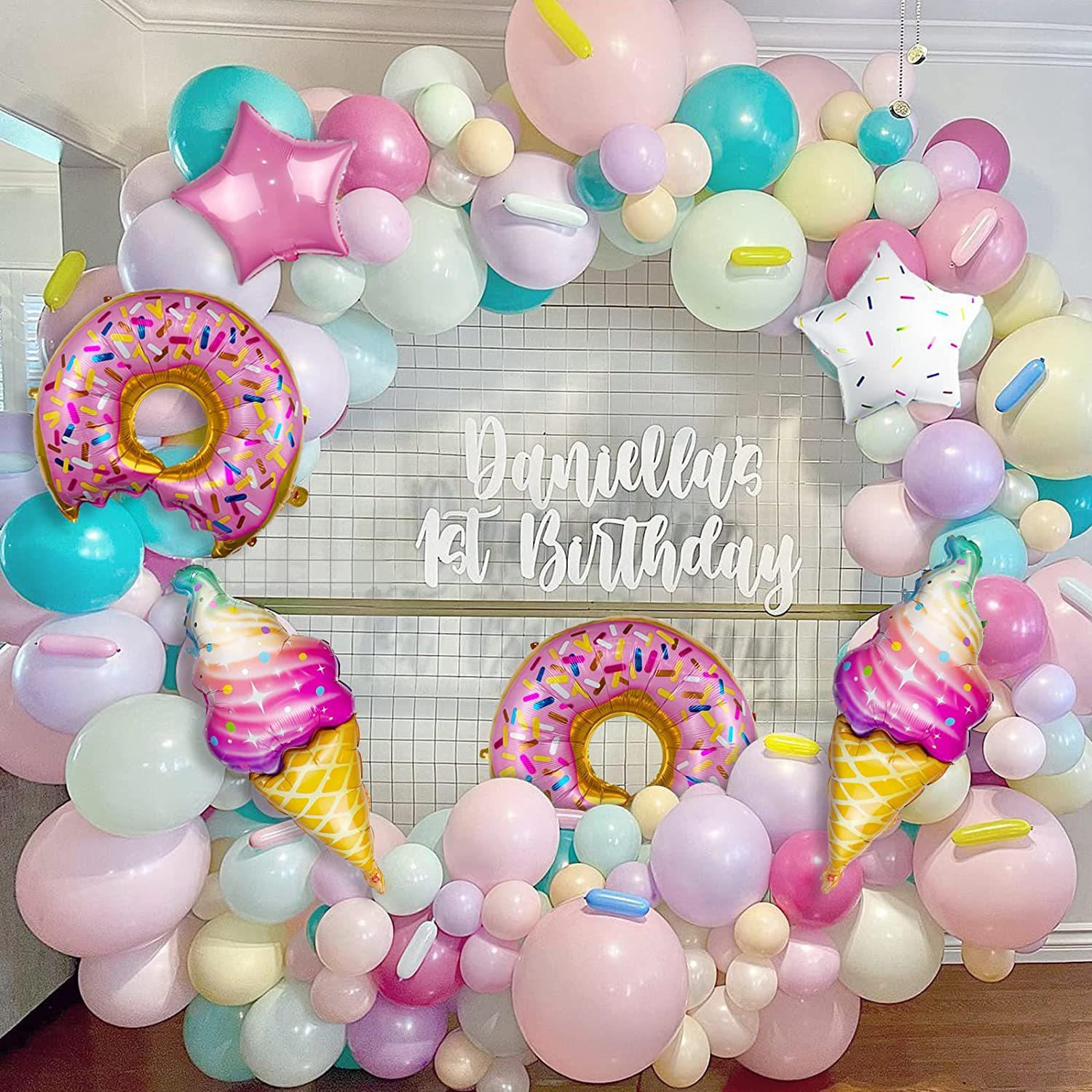 Ice Cream Party Balloon Garland Kit by YoYopartyshop