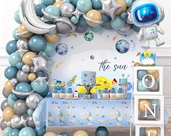 Astronaut & Planetary Space Explorer Balloon Set, Balloon Arch Kit, DIY Balloons Garland, Birthday Party, Baby Shower, Girl, Boy