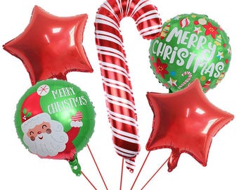 Christmas Balloons | Christmas Party Decorations | Candy Cane Balloon