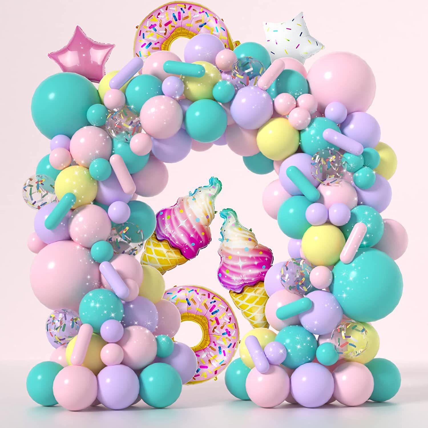 Ice Cream Party Balloon Garland Kit by YoYopartyshop