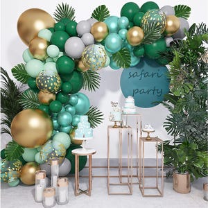 Sage Olive Balloon Garland Arch Kit, White Green Gold Balloons, Retro Balloons, Wedding, Birthday, Baby Shower