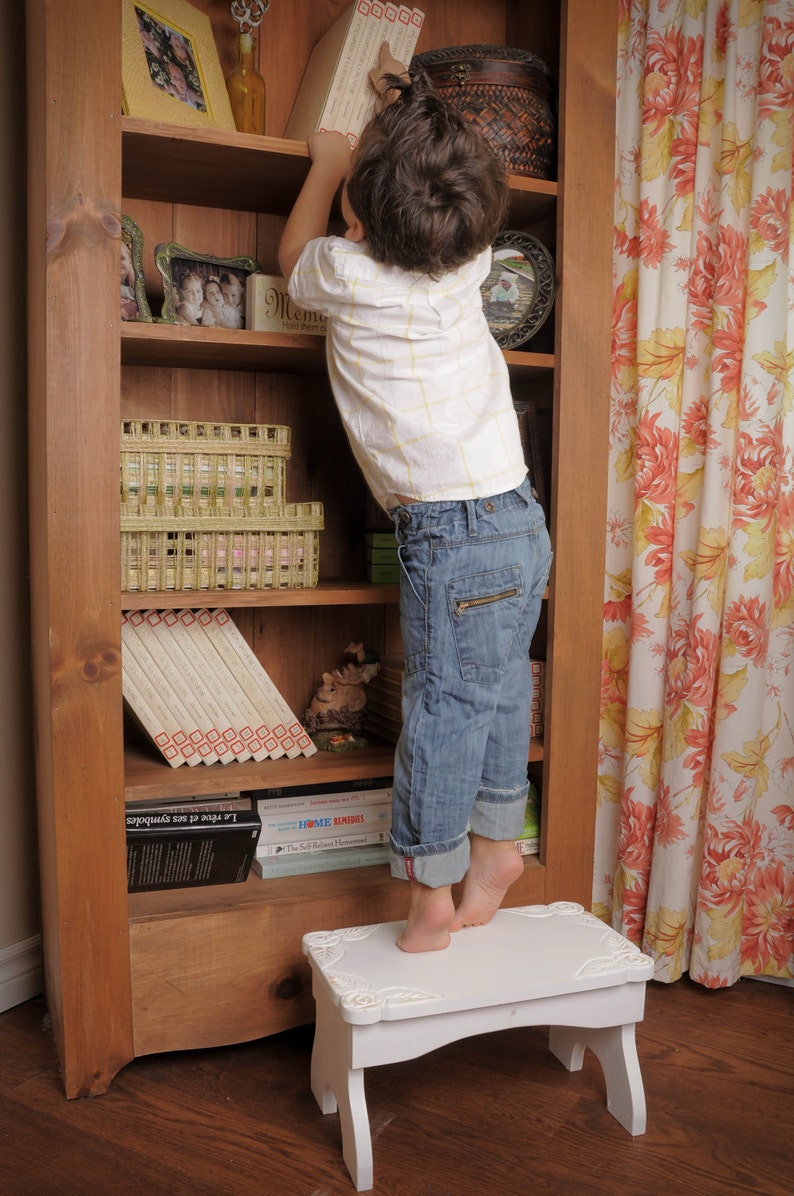 Little Rose Bench Stepping Stool Childrens Stool Small Etsy