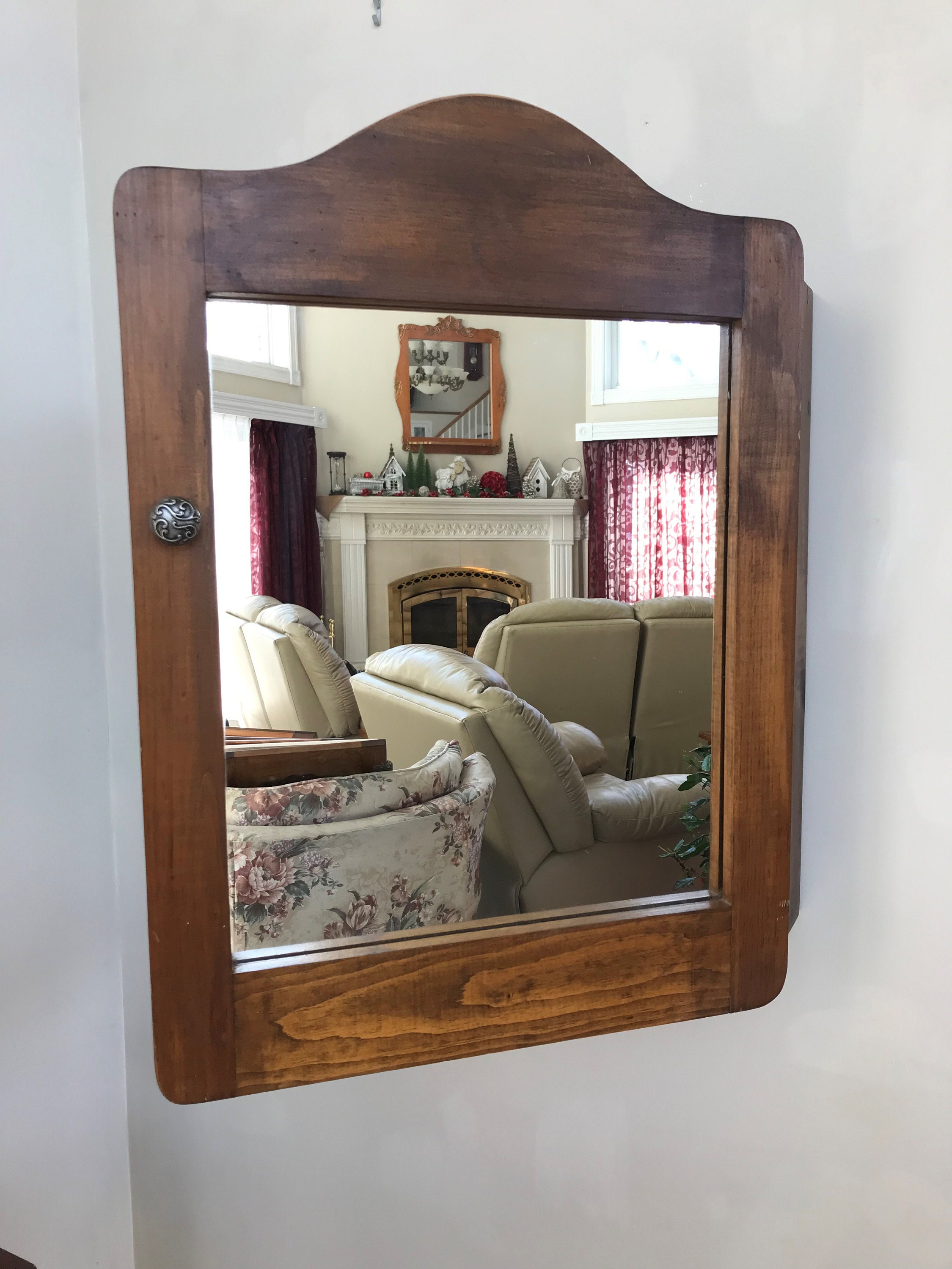 Bathroom Pharmacie, Wood Pharmacie, Custom Made, Pahrmacie With Mirror