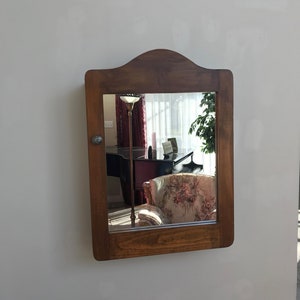 Bathroom pharmacie, wood pharmacie, custom made, pahrmacie with mirror, country style, medicine cabinet, bathroom storage.