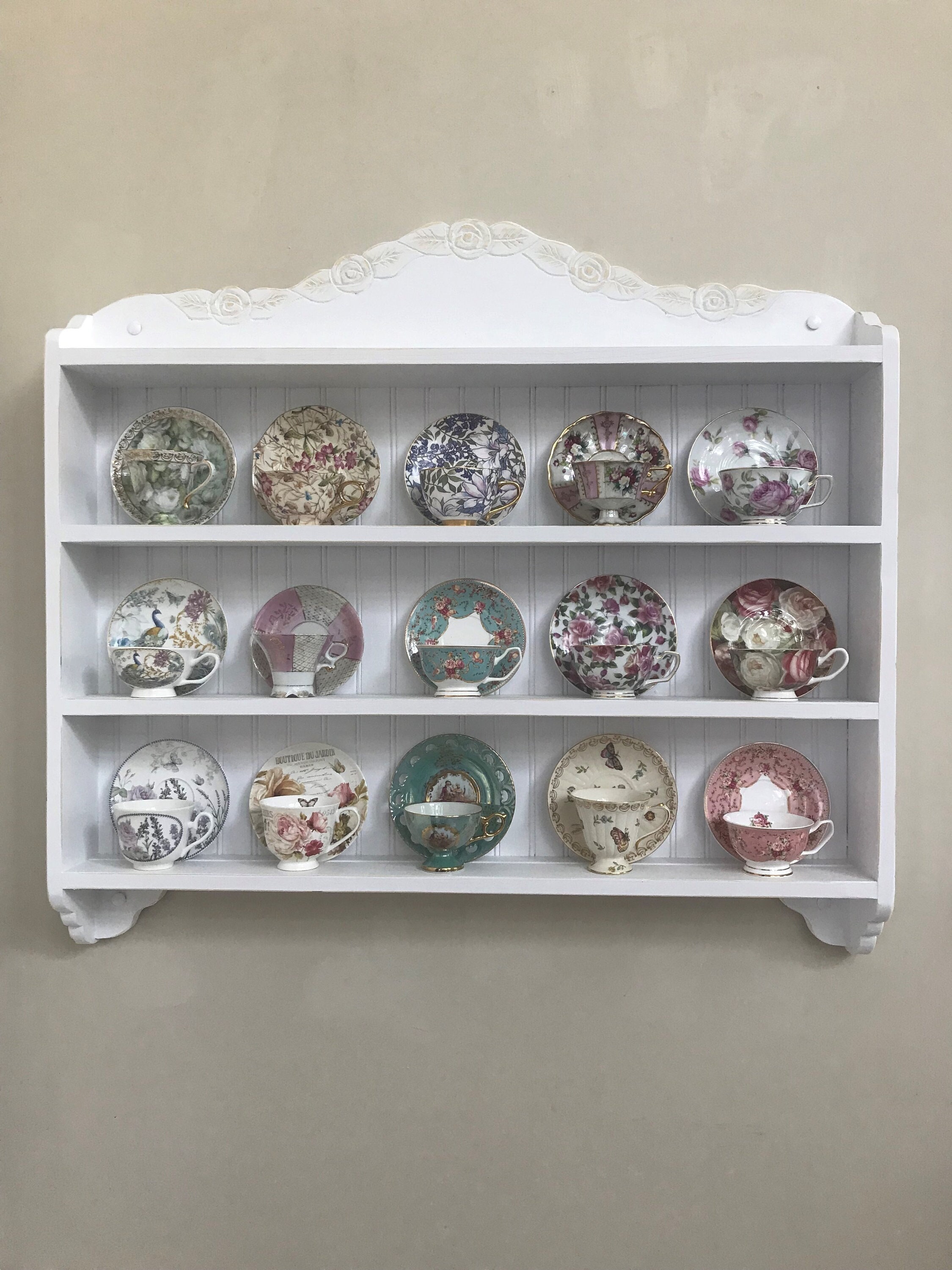 Tea Cup and Saucer Plate Rack and Kitchen Display Shelf