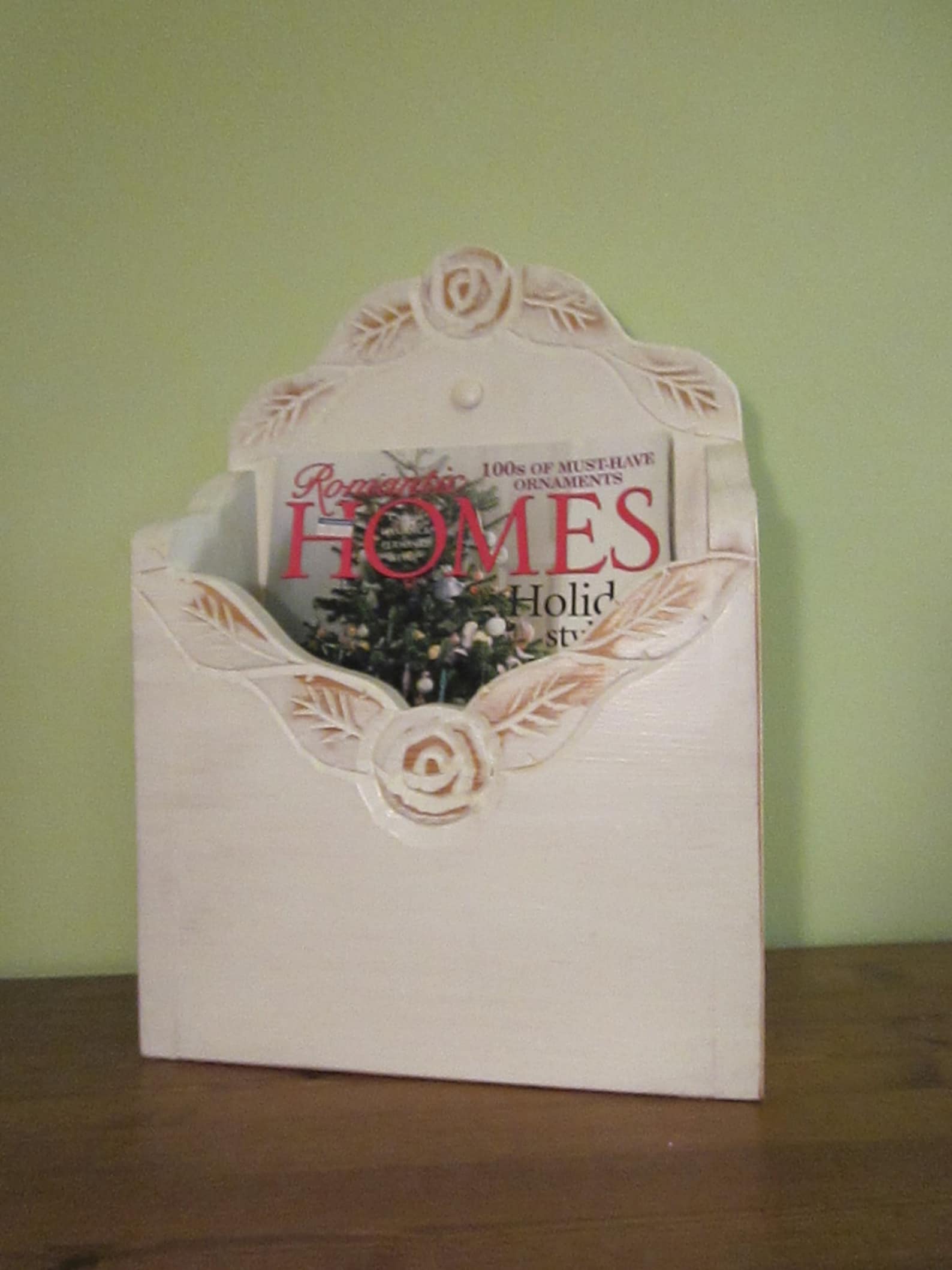 Clothespin box garden box wall hanging magazine box wooden Etsy