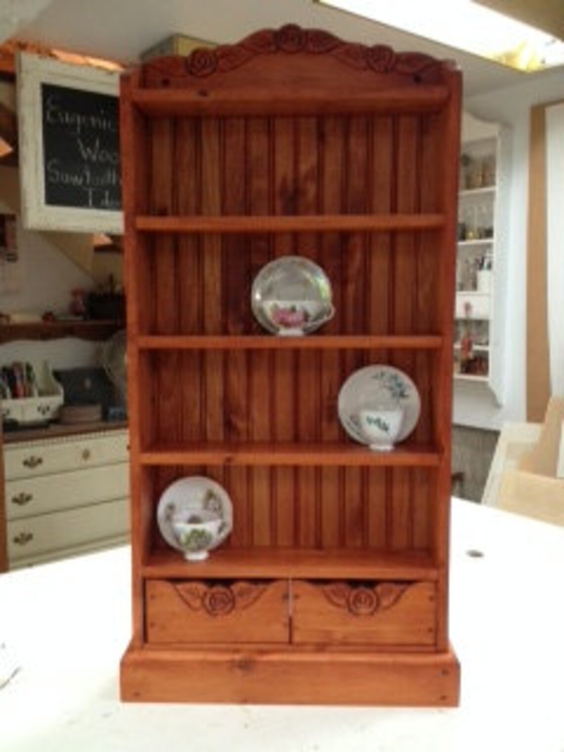 Teacup Shelf Teacup Display Teacup Rack Dish Rack Twelve Etsy