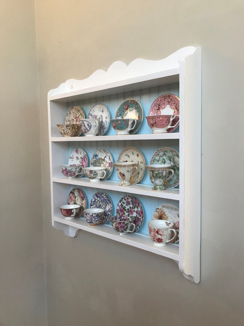Teacup Shelf Teacup Display Teacup Collection Artisan Etsy