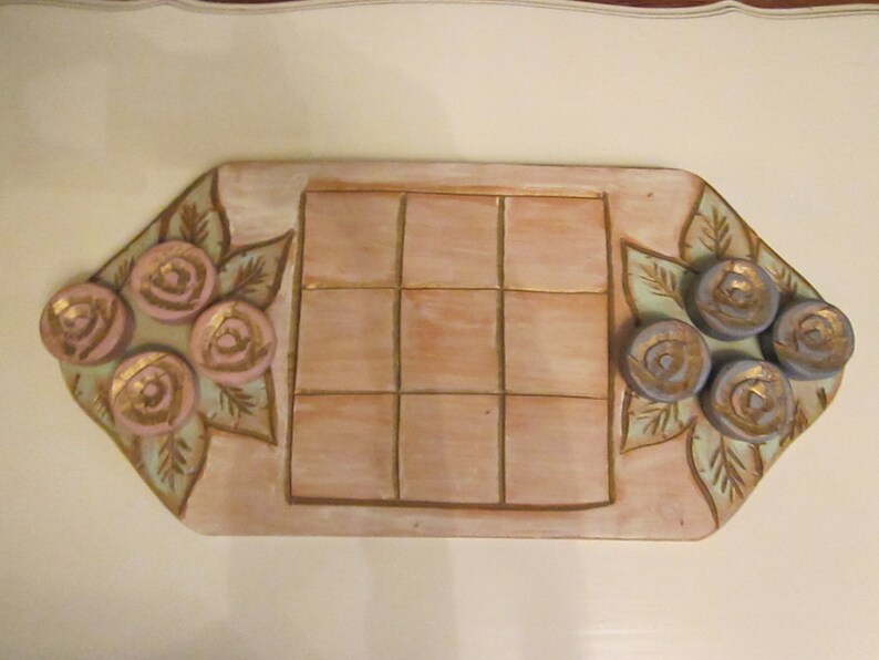 Wooden Tic Tack Toe Game Board Etsy