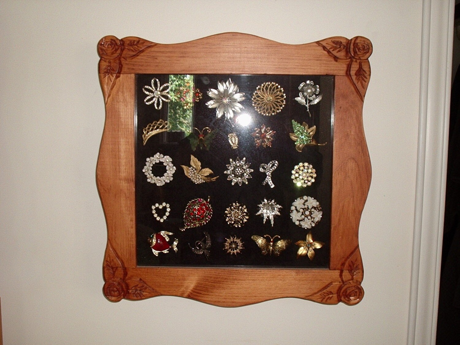 Pin Box, Jewelry Box, Shadow Box, Broach Box, Collectors Box, Wooden