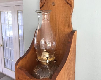 Oil lamp holder lamp stand hurricane lamp stand candle stand wall mounted oil lamp holder artisan wood furniture country living