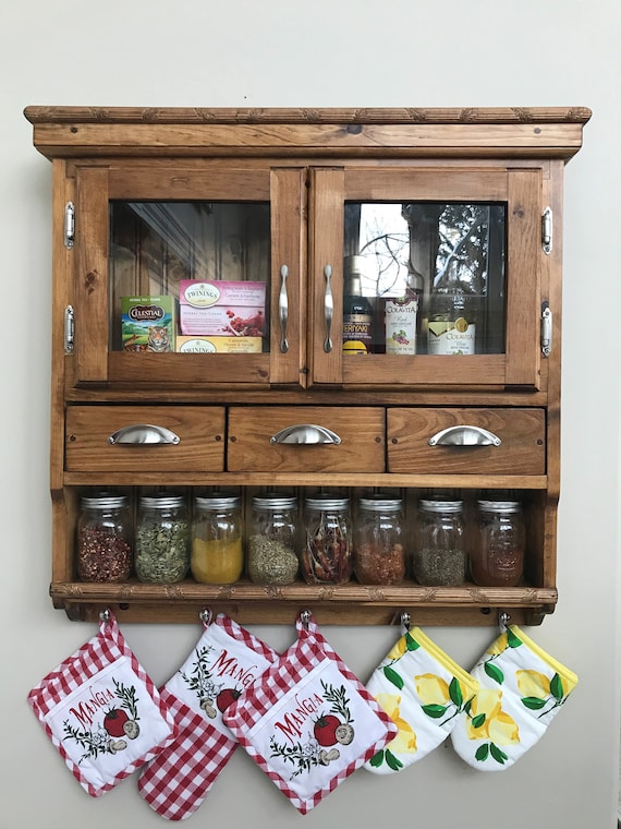 Spice Rack Cabinet Spice Pantry Chefs Pantry Mason Jar Shelf Custom Shelving Woodcraft Handmade Custom Made Artisan Furniture Etsy