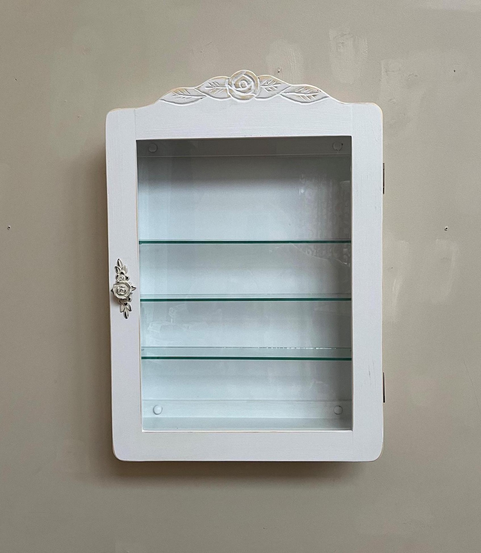 Display Cabinet With Glass Shelves and Glass Door, Curio Cabinet ...