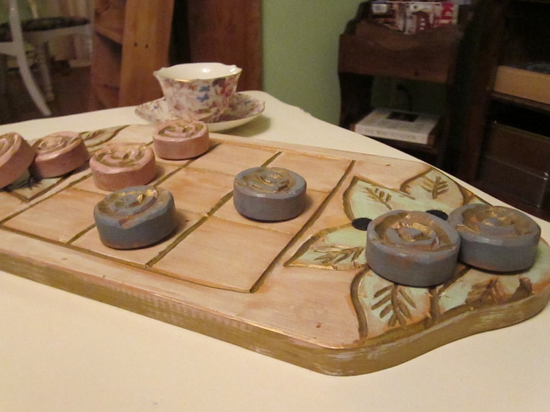 Wooden Tic Tack Toe Game Board Etsy