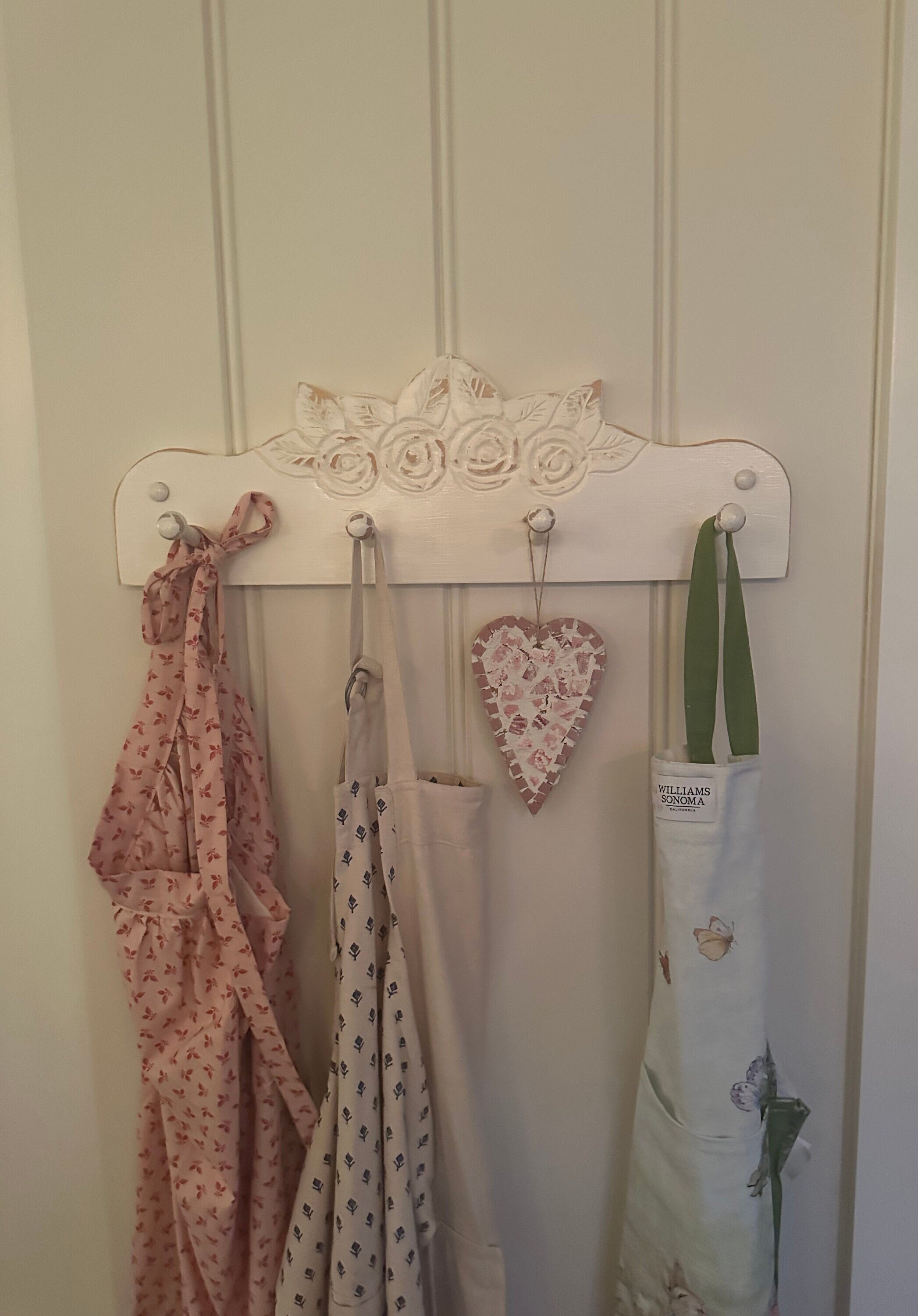 Four Roses Coat Rack. Country Coat Rack With Four Pegs, Great for Coats ...